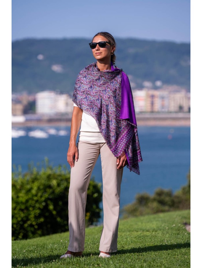 Foulard double en soie ASK81CD