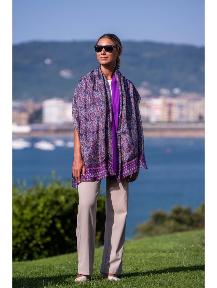 Foulard double en soie ASK81CD