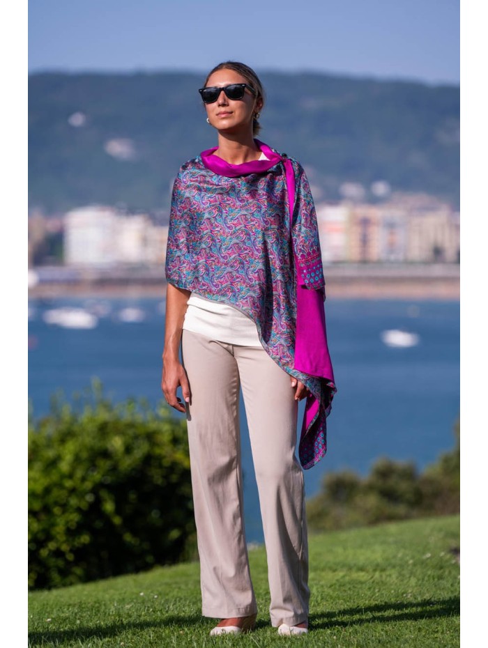 Foulard double en soie ASK81CD