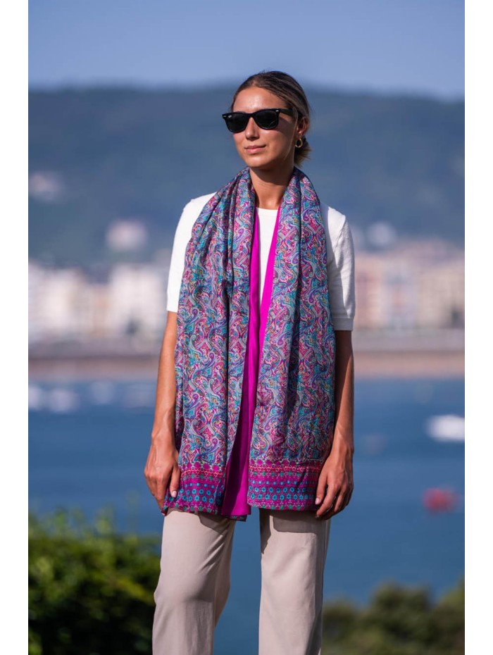 Foulard double en soie ASK81CD