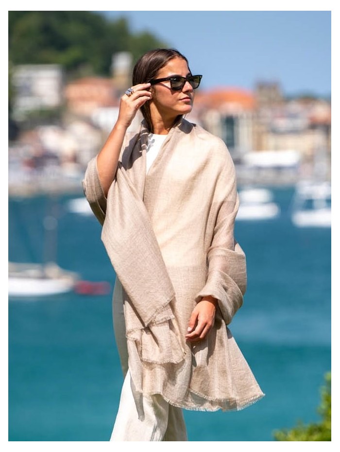 Chal de cashmere ACASHEBEIGE