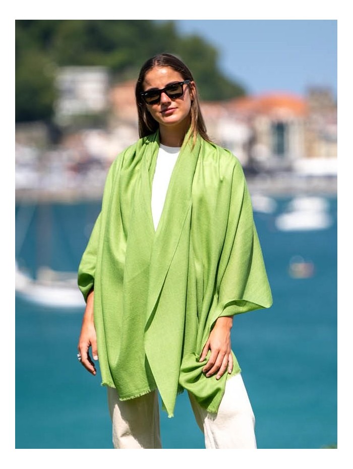 Chal de cashmere ACASHEGREENF