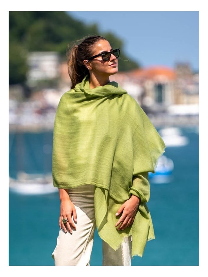 Chal de cashmere ACASHEGREEN