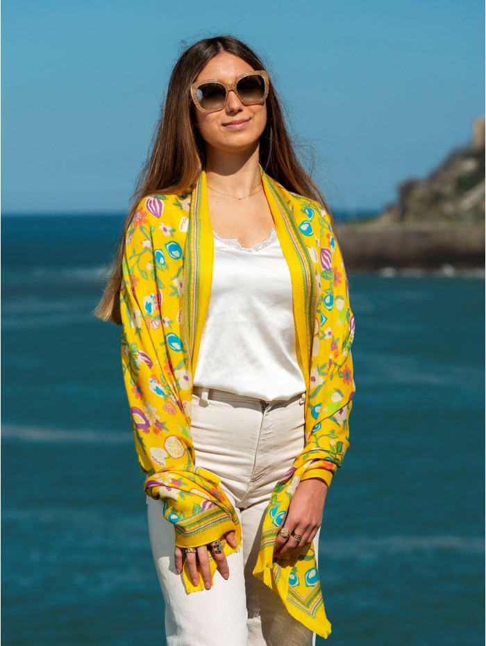 Wool and silk scarf ASW18F