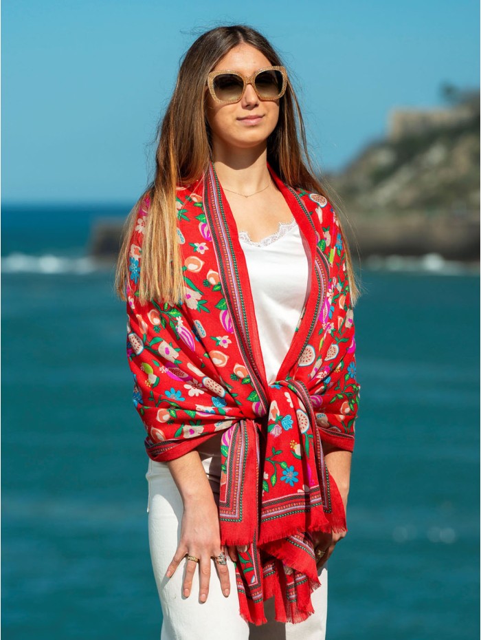 Bufanda de lana con seda ASW18F