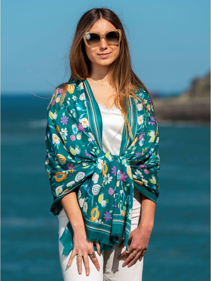 Wool and silk scarf ASW18F