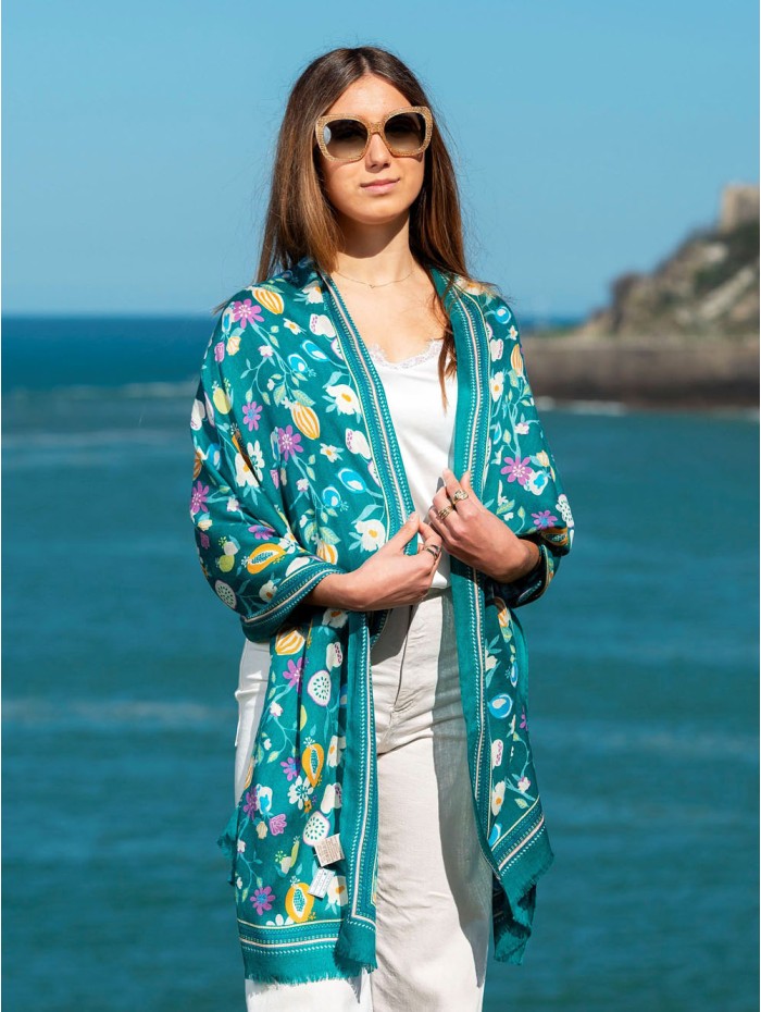 Wool and silk scarf ASW18F