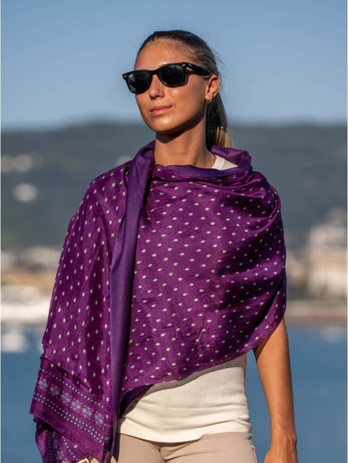 Foulard double en soie ASK75CD