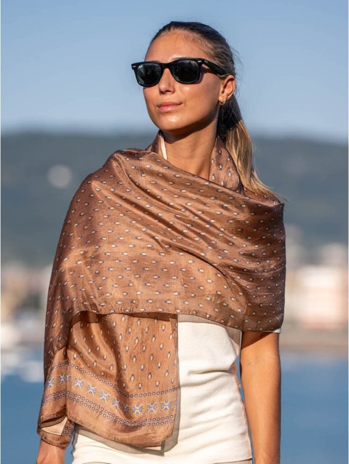 Foulard double en soie ASK75CD