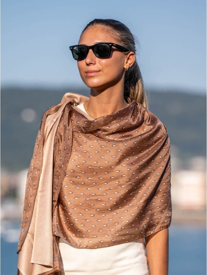 Foulard double en soie ASK75CD