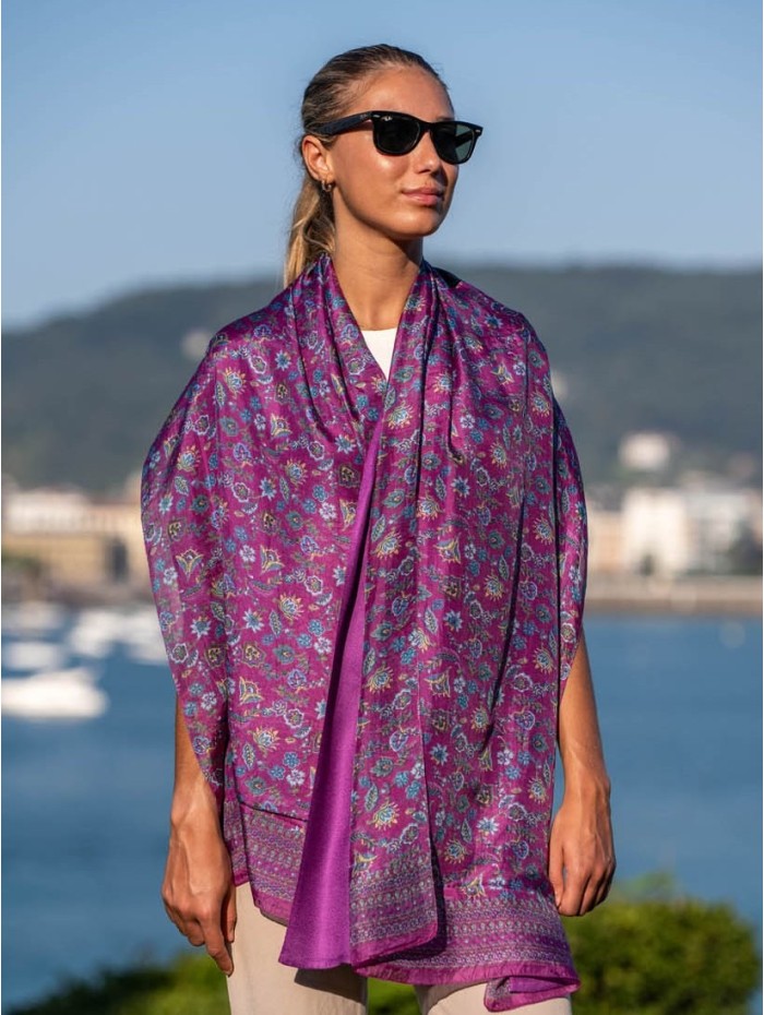 Foulard double en soie ASK76CD