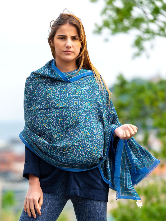 Wool and silk scarf ASW16F