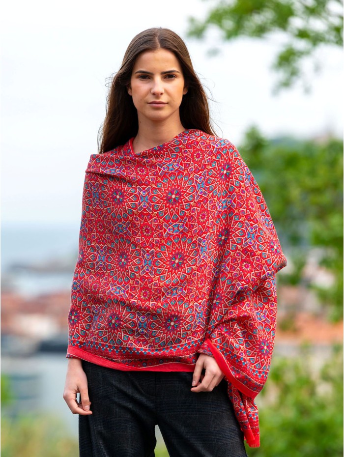 Wool and silk scarf ASW16F