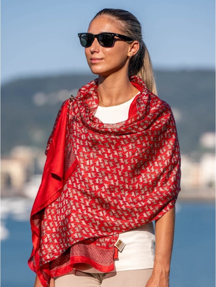 Foulard double en soie ASK132CD