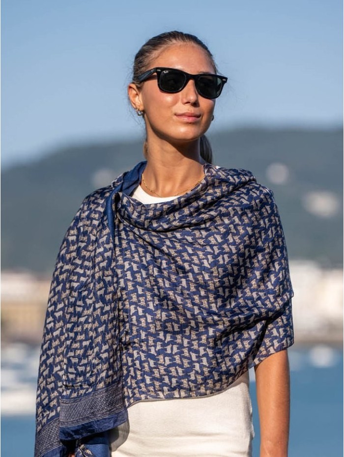 Foulard double en soie ASK132CD