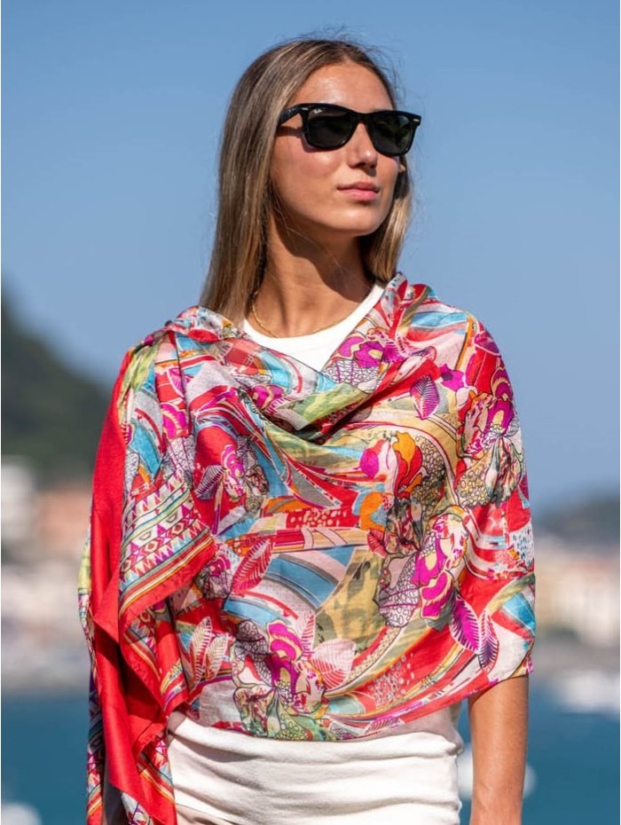 Foulard double en soie ASK184CD