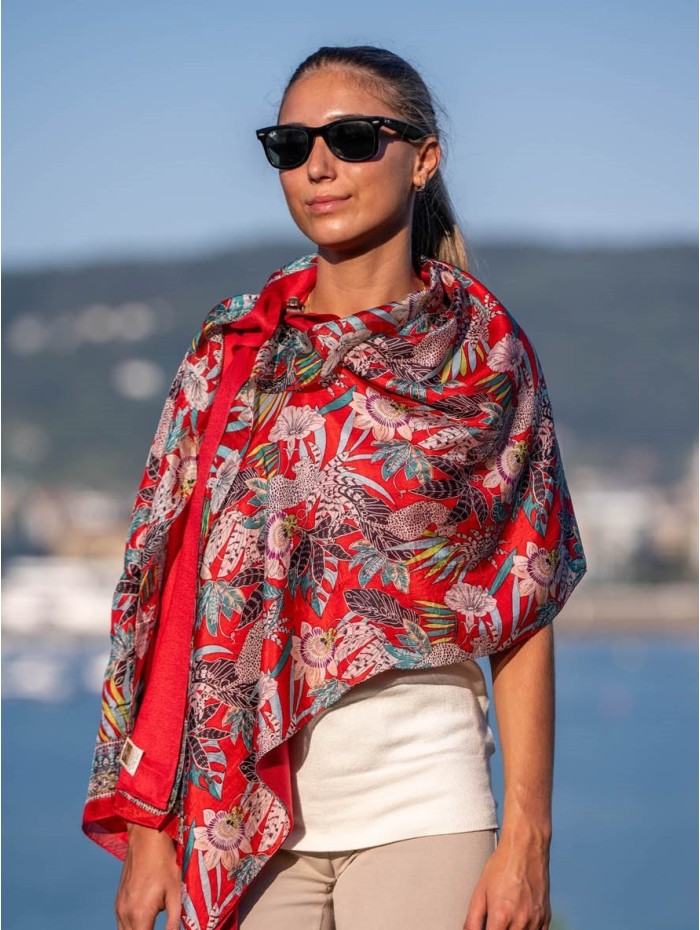 Foulard double en soie ASK229CD