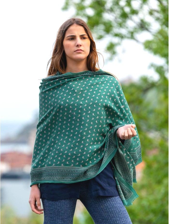 Wool and silk scarf ASW09F