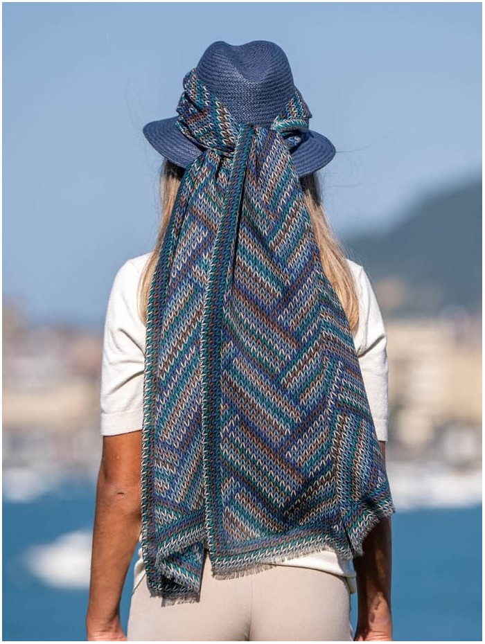 Wool and silk scarf ASW04F