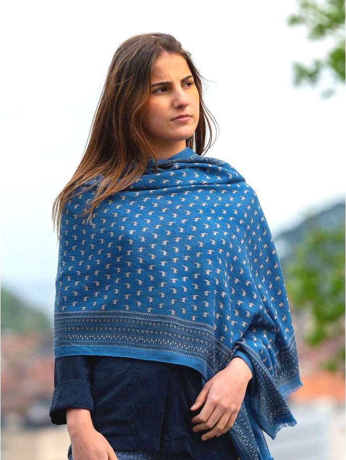 Wool and silk scarf ASW09F