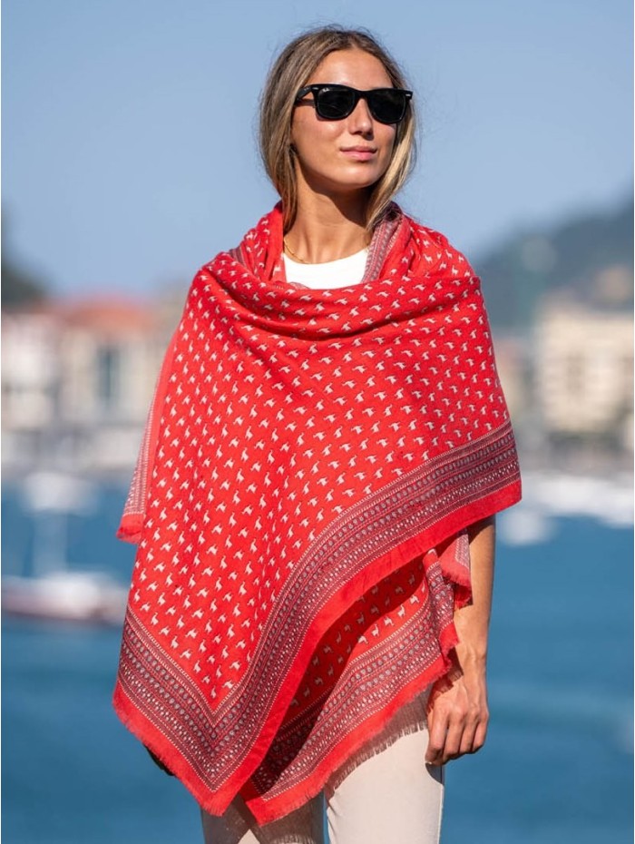 Wool and silk scarf ASW09F