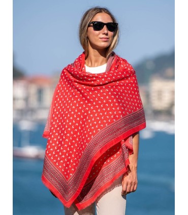 Wool and silk scarf ASW09F