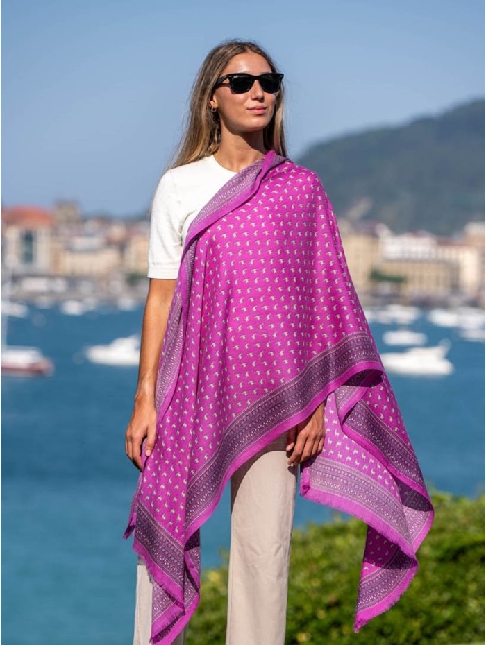 Wool and silk scarf ASW09F