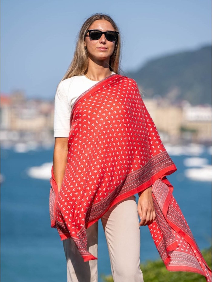 Wool and silk scarf ASW09F