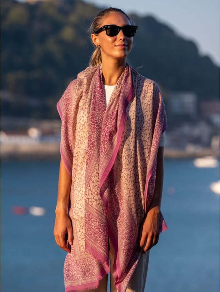 Wool and silk scarf ASW27F