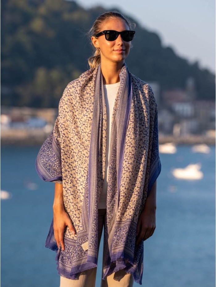 Wool and silk scarf ASW27F