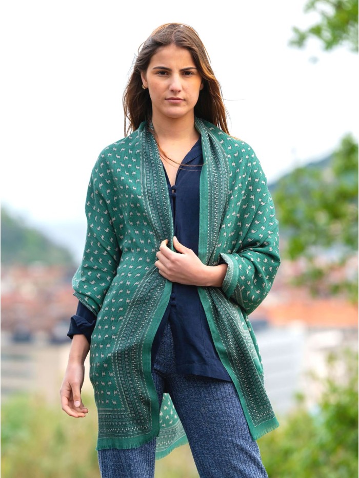 Wool and silk scarf ASW09F