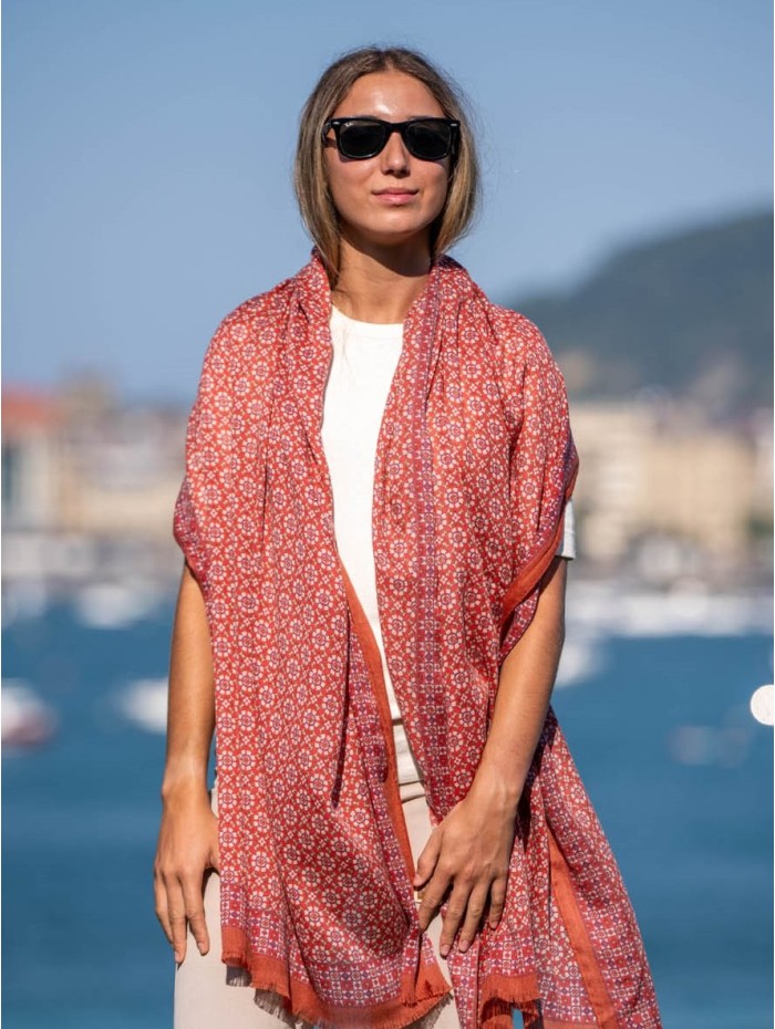 Wool and silk scarf ASW29F