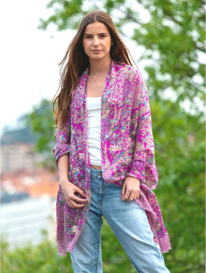 Bufanda de lana con seda ASW08F