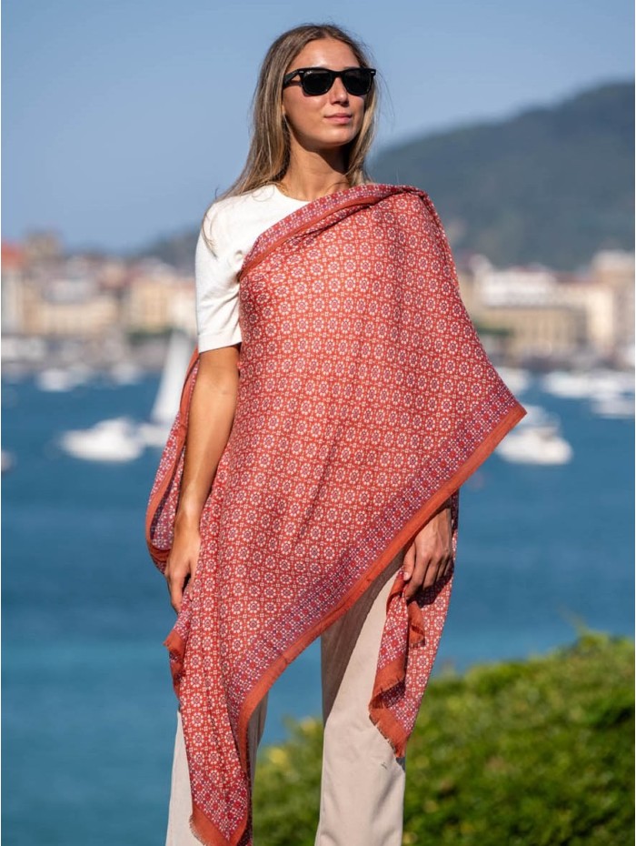 Wool and silk scarf ASW29F