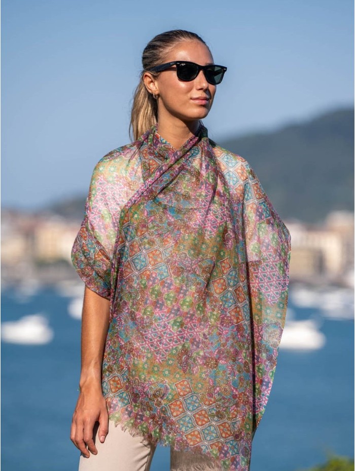 Wool and silk scarf ATU279W