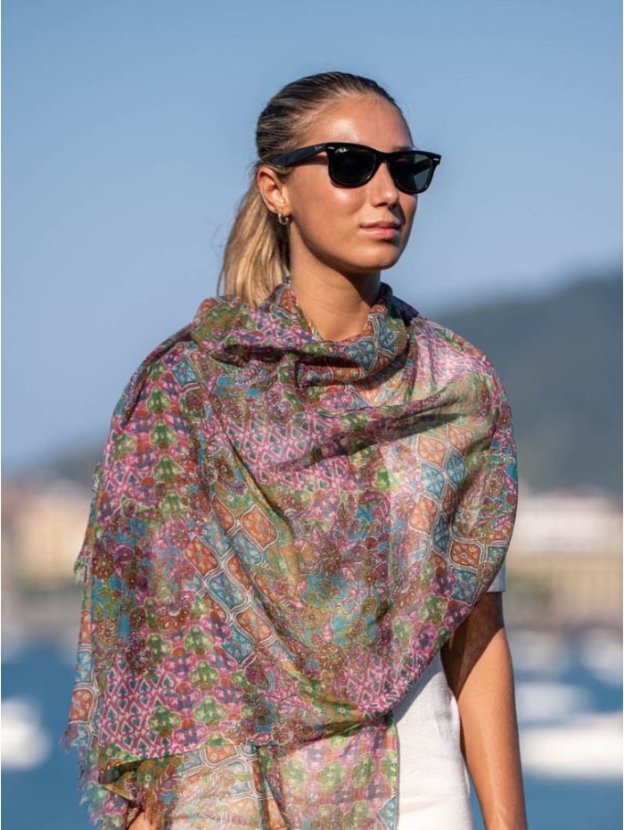 Wool and silk scarf ATU279W