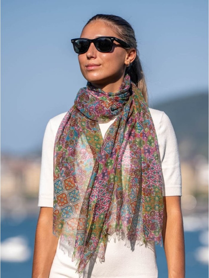 Wool and silk scarf ATU279W