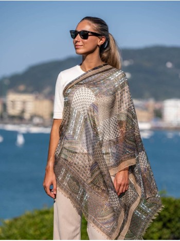 Écharpe en laine et soie ATU282W