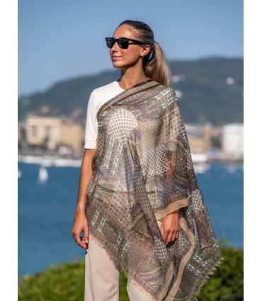 Wool and silk scarf ATU282W