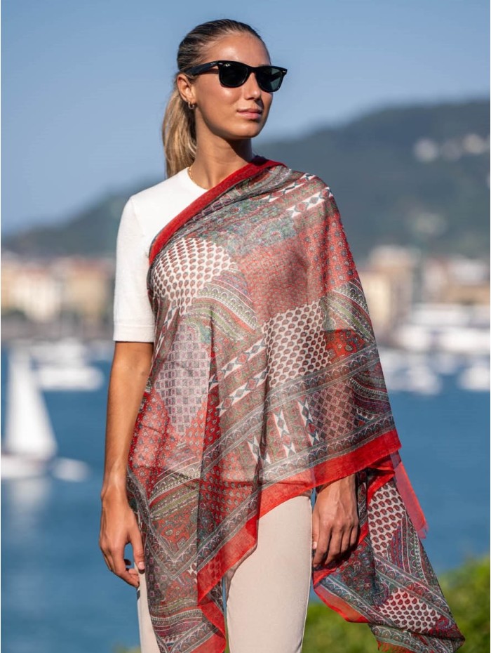Wool and silk scarf ATU282W