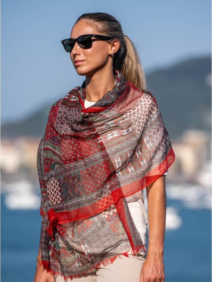 Wool and silk scarf ATU282W