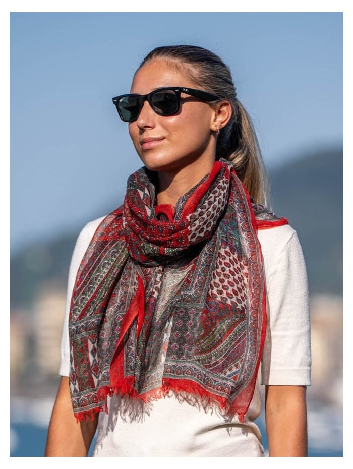 Wool and silk scarf ATU282W