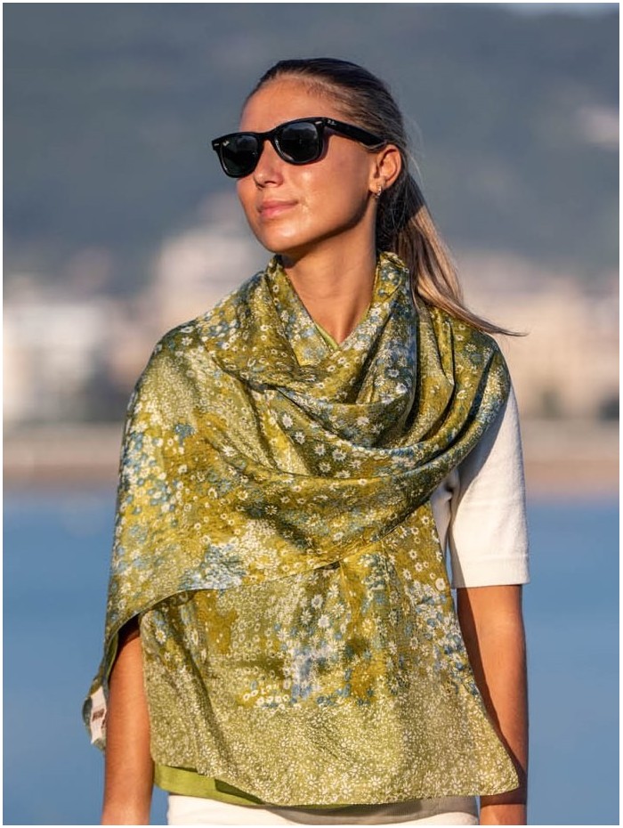 Foulard double en soie ATU313CD