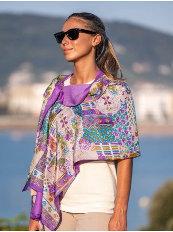 Double silk foulard ATU331CD