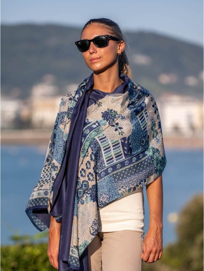 Double silk foulard ATU331CD