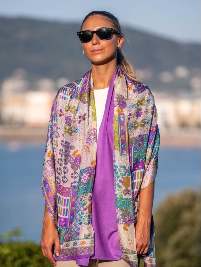 Double silk foulard ATU331CD