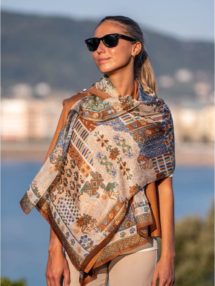 Foulard double en soie ATU331CD