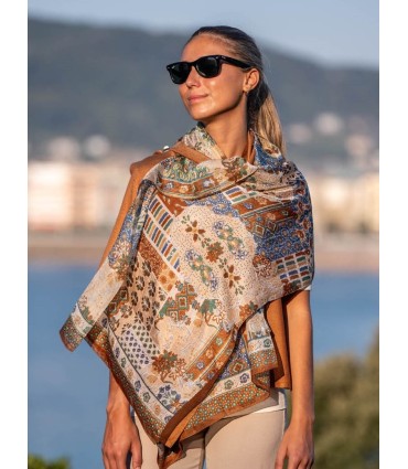 Foulard double en soie ATU331CD