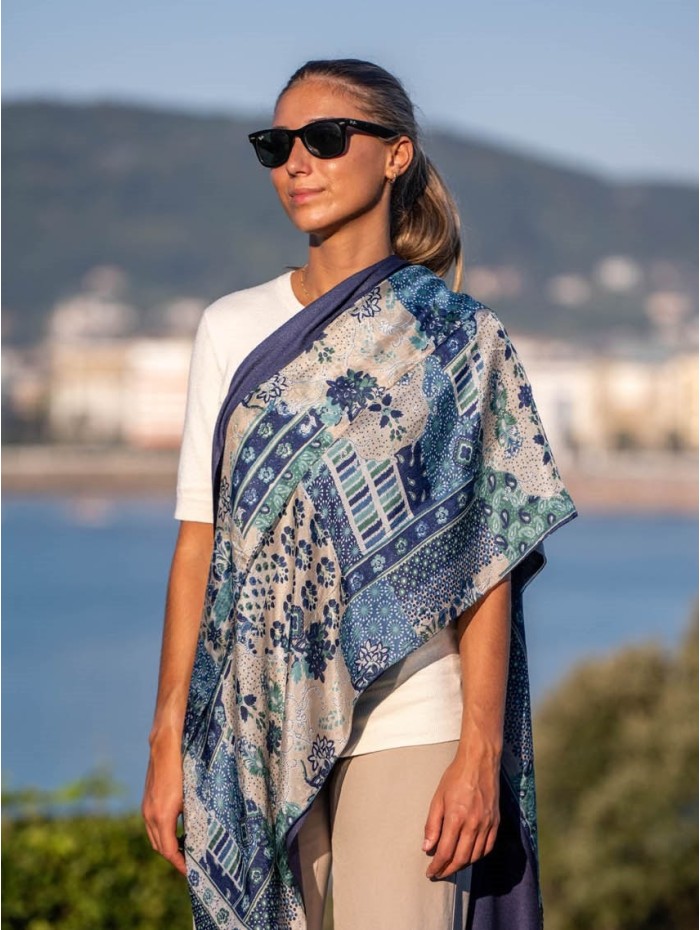 Double silk foulard ATU331CD