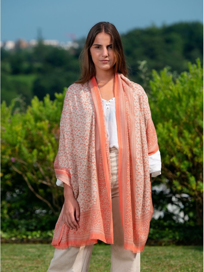 Wool and silk scarf ASW27F